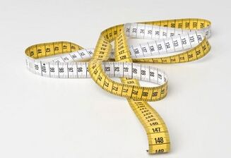 Tape measure for measuring the penis after augmentation with soda